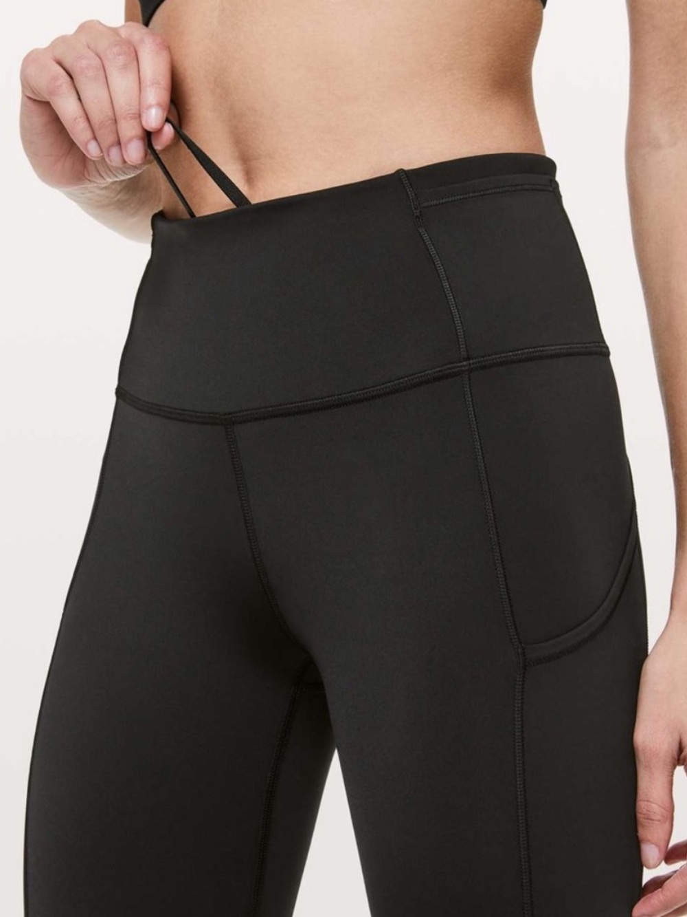 Lululemon Fast & Free Crop II *Nulux 19” Black Sz 6 - Picture 4 of 16